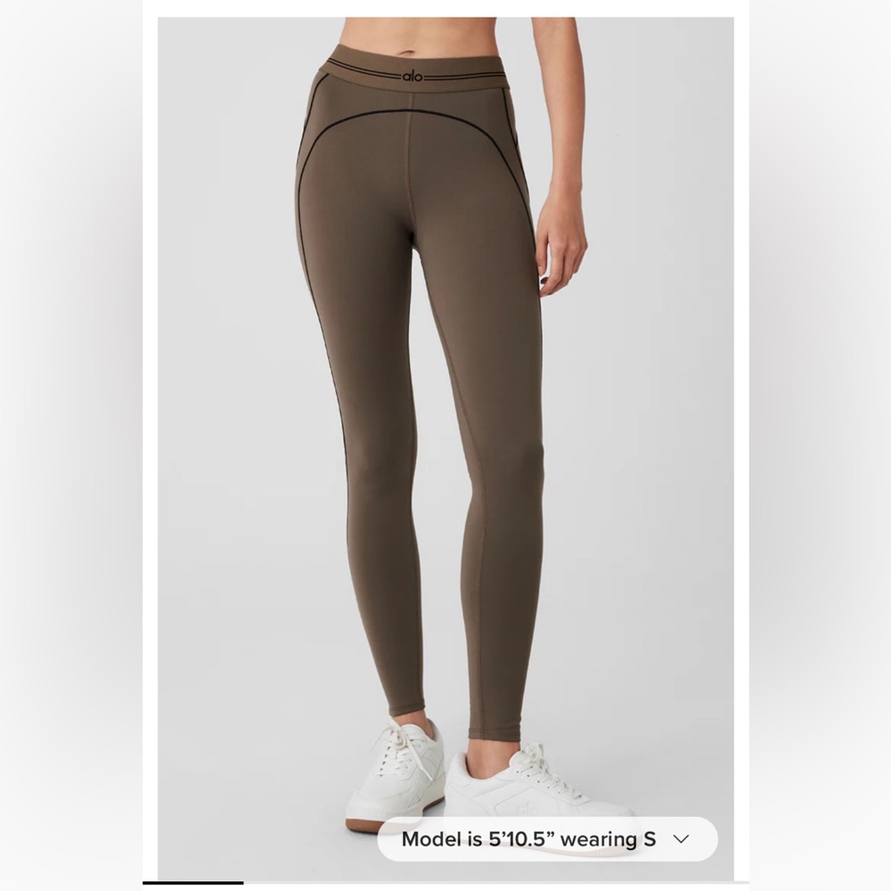 ALO Yoga Women's Olive Green High-Waist Leggings